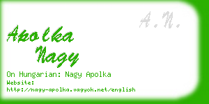 apolka nagy business card